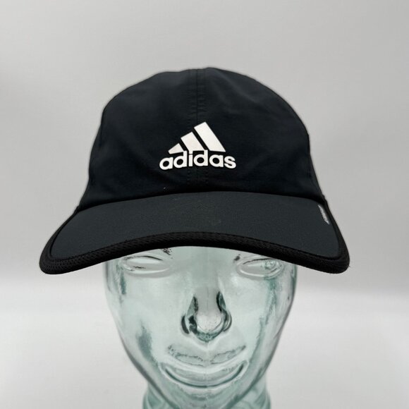 Adidas Aeroready Black Cap Hat Tennis Running Sports Strapback One Size Adjust - Picture 1 of 11